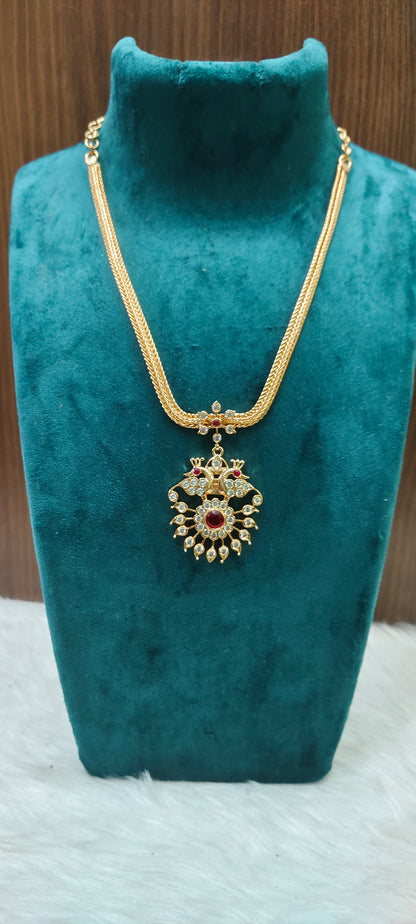 Pure panchaloham gold look necklace
