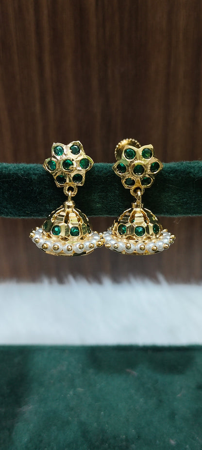 Pure panchaloham cute pearl jumkas