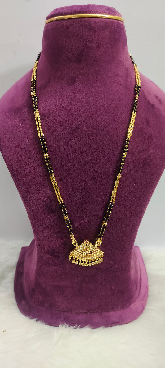 Pure panchaloham pendant with micro black beads (only pendent black beads)