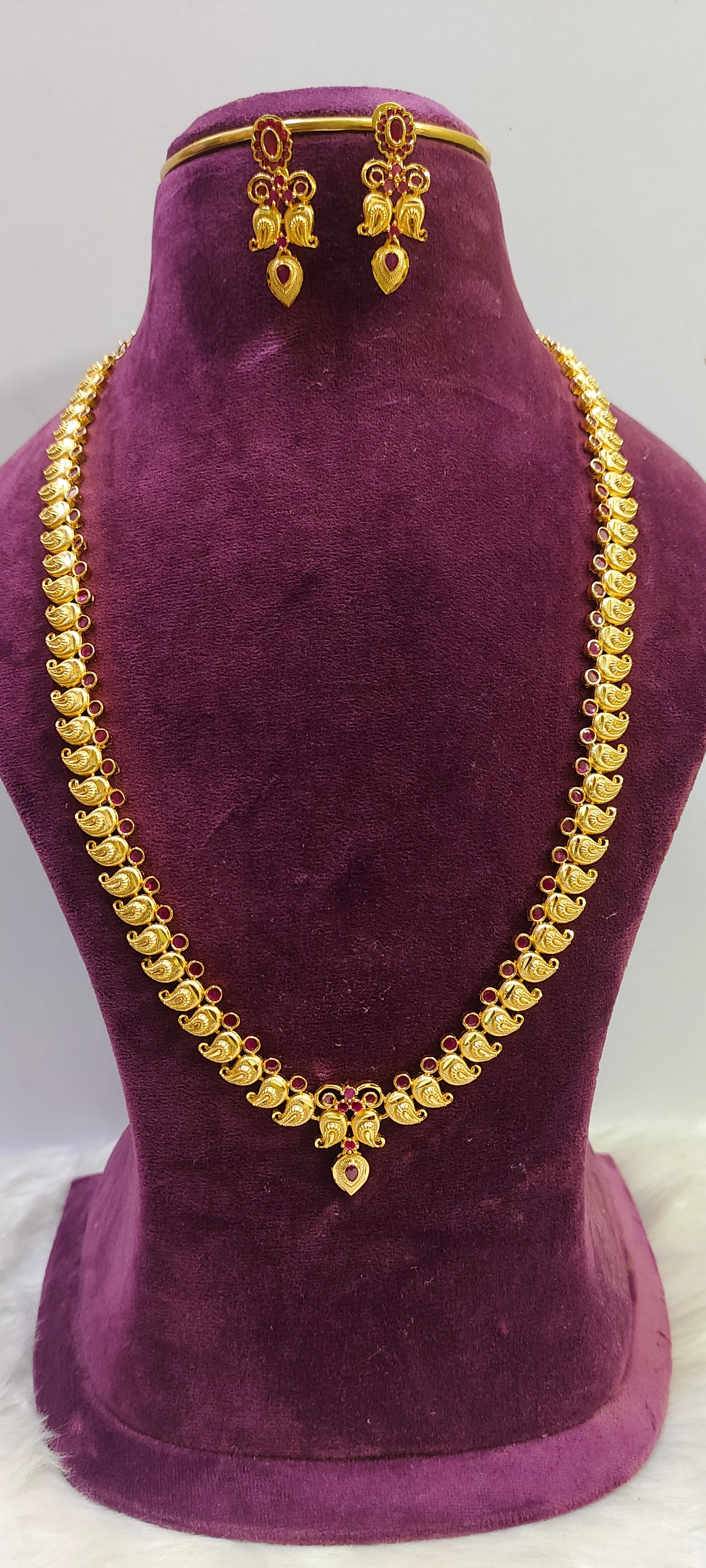 100% gold look Mango ruby  haram