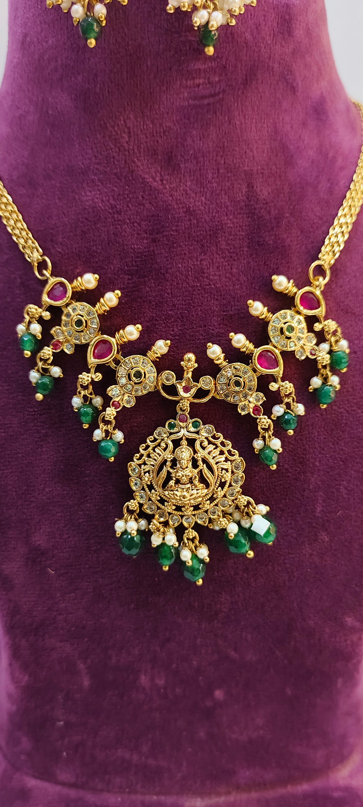 Premium nakshi simple necklace set