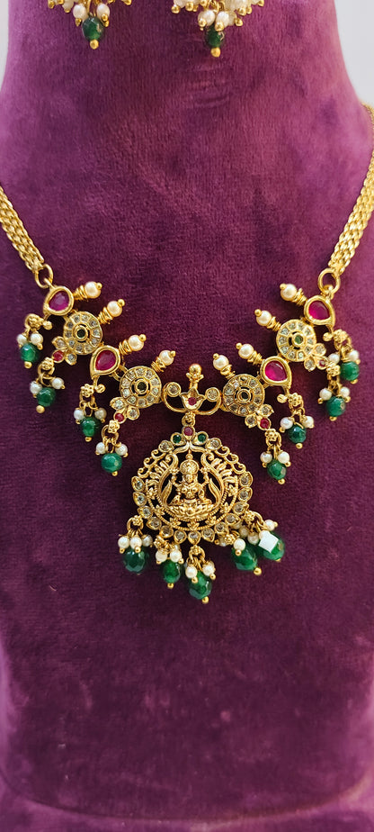 Premium nakshi simple necklace set