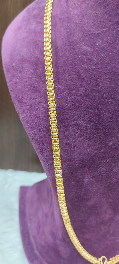 Premium micro gold plated daily wear trendy broad thali Chain