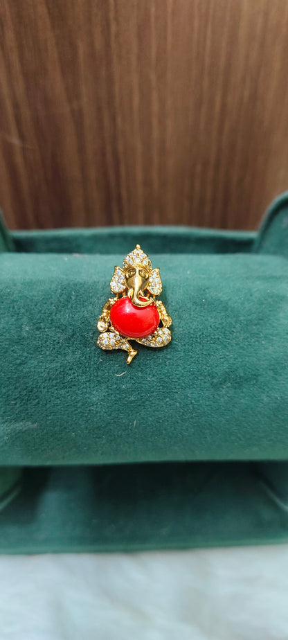Premium nakshi Ganesh pendant back d hook