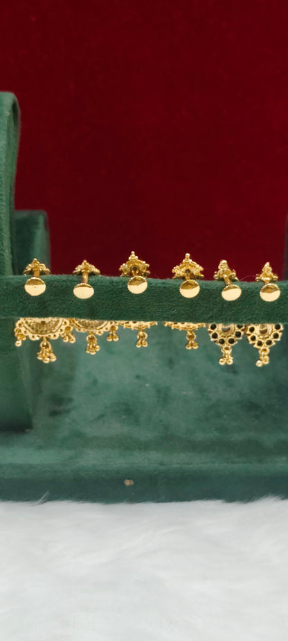 Premium micro gold daily wear plated 3 set earrings with screw back