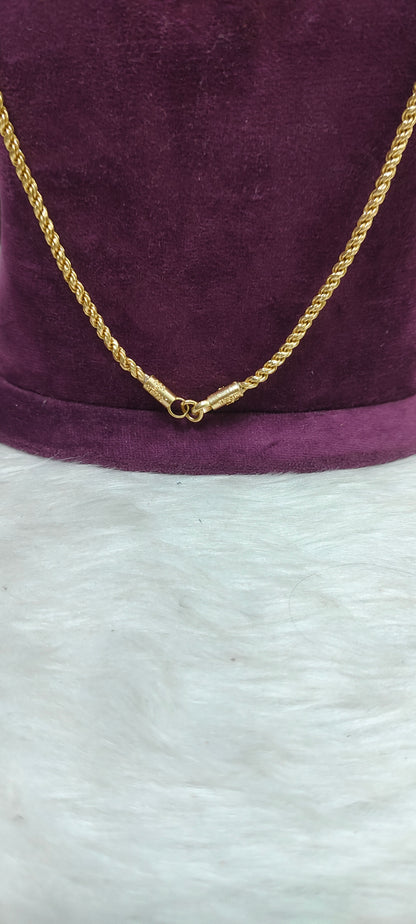 Pure panchaloham unpolished 30" length rope chain