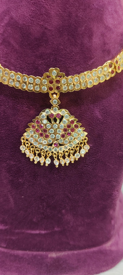 Pure panchaloham vintage look kante necklace