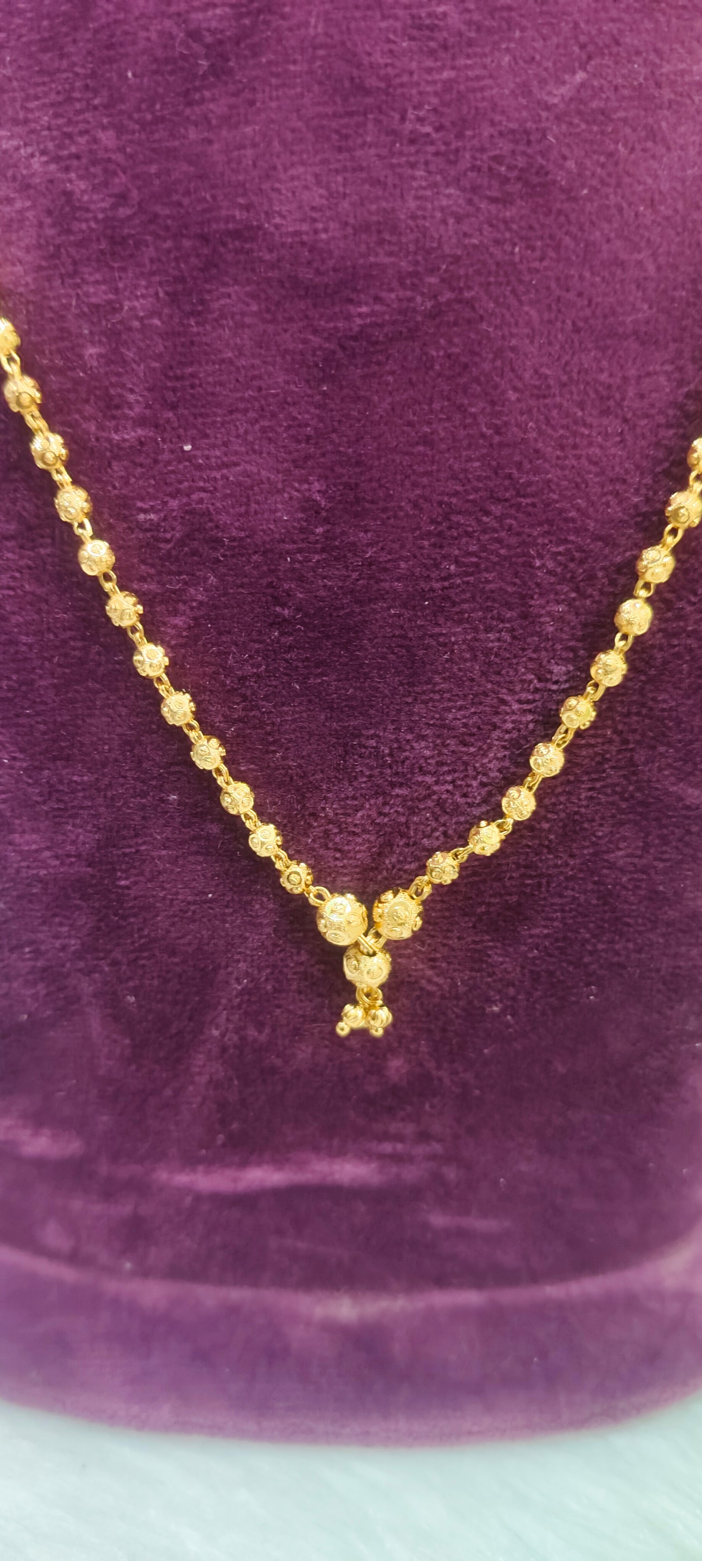 100% gold look dd balls chain with 18" length