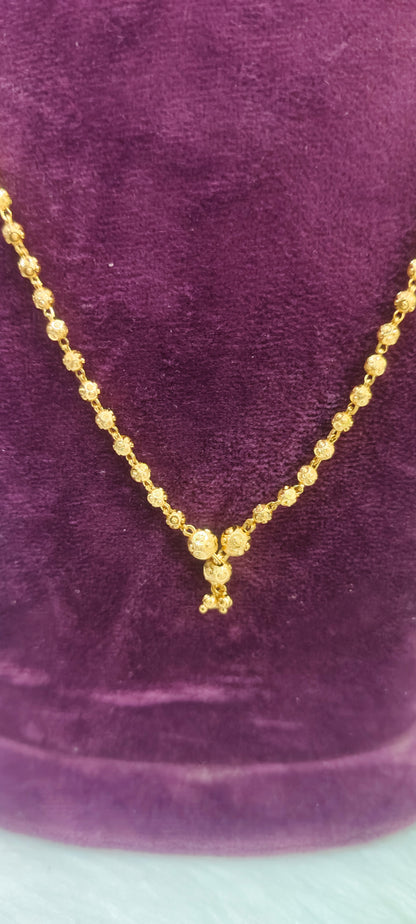 100% gold look dd balls chain with 18" length