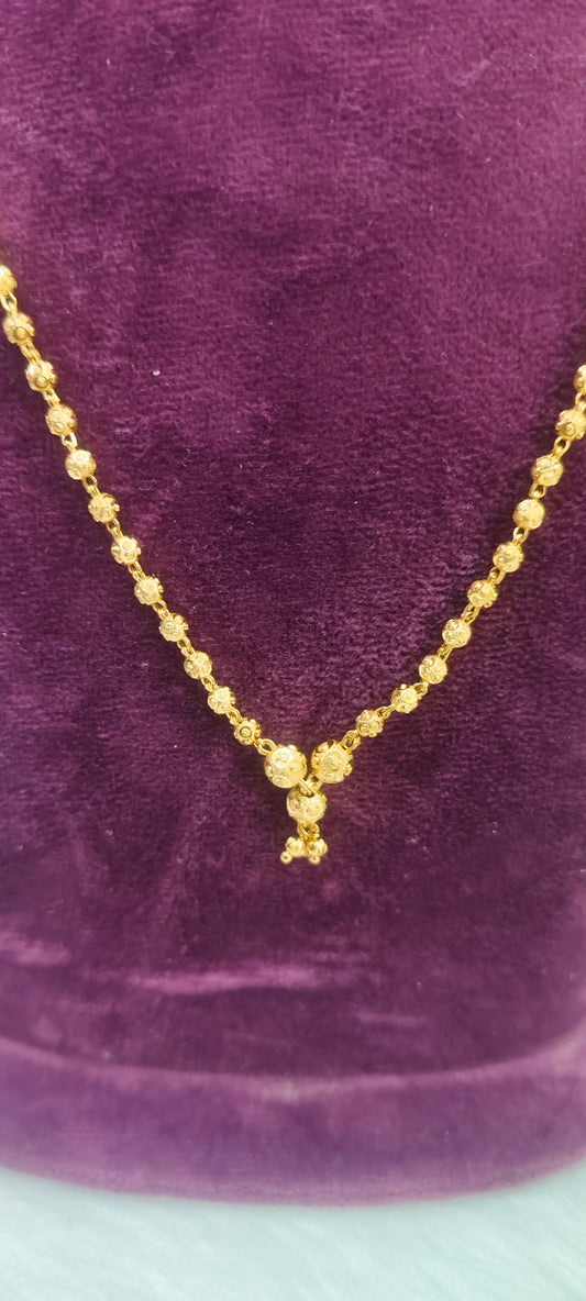 100% gold look dd balls chain with 18" length