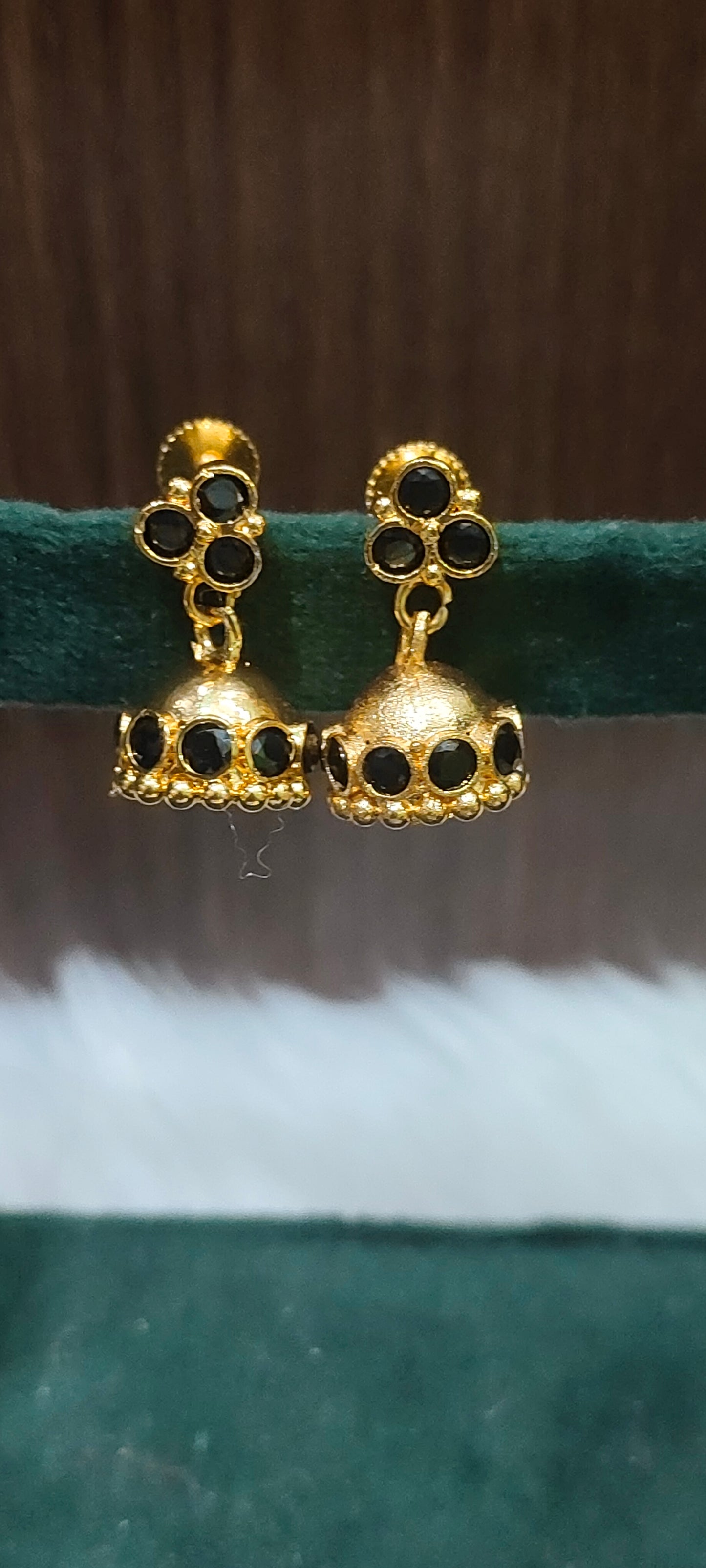 Pure panchaloham gold look kids earrings