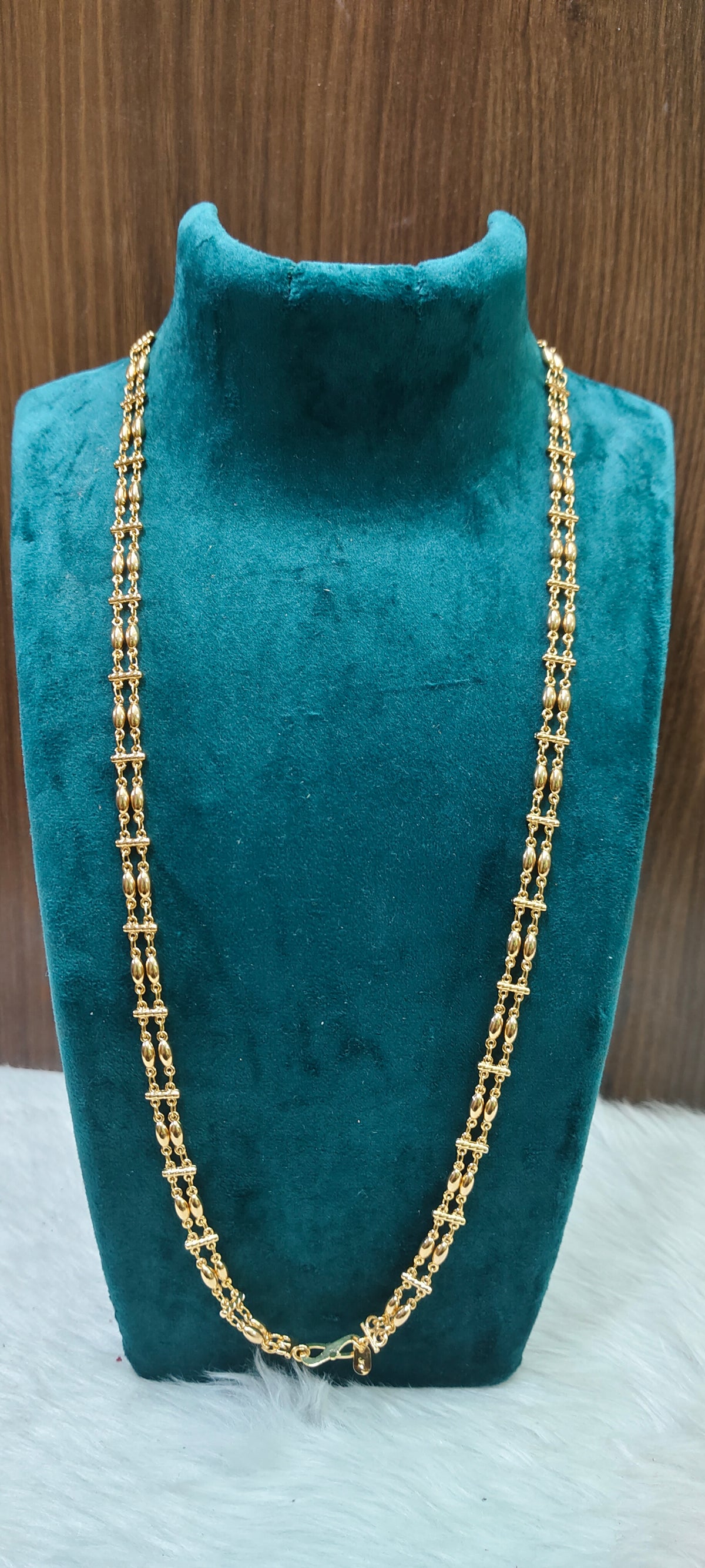 Premium micro gold plated daily wear 2 line 28" length thali chain
