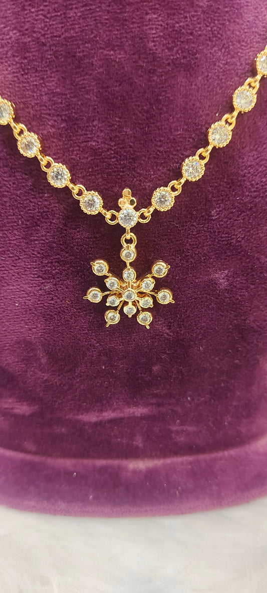 Pure panchaloham diamond look necklace