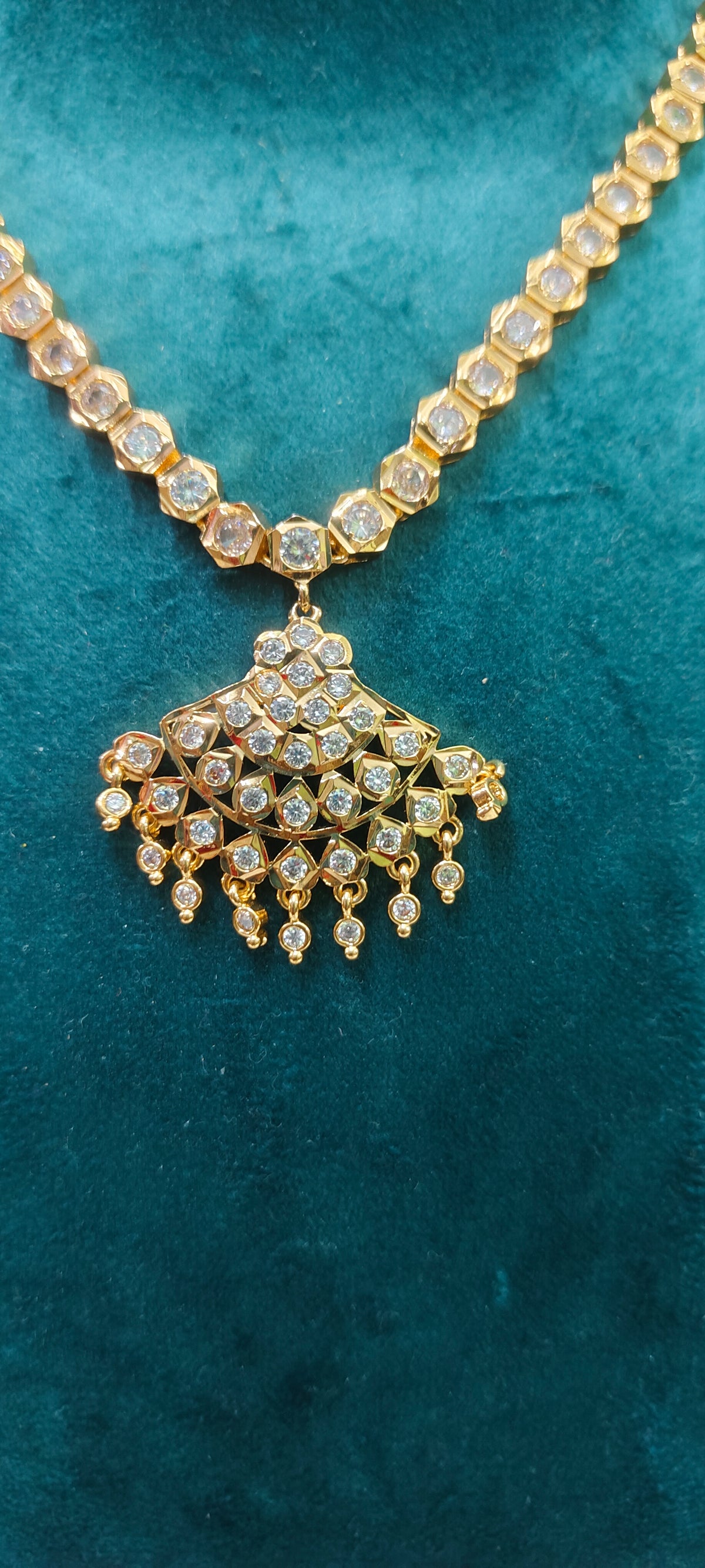 Pure panchaloham vintage look ravvala necklace