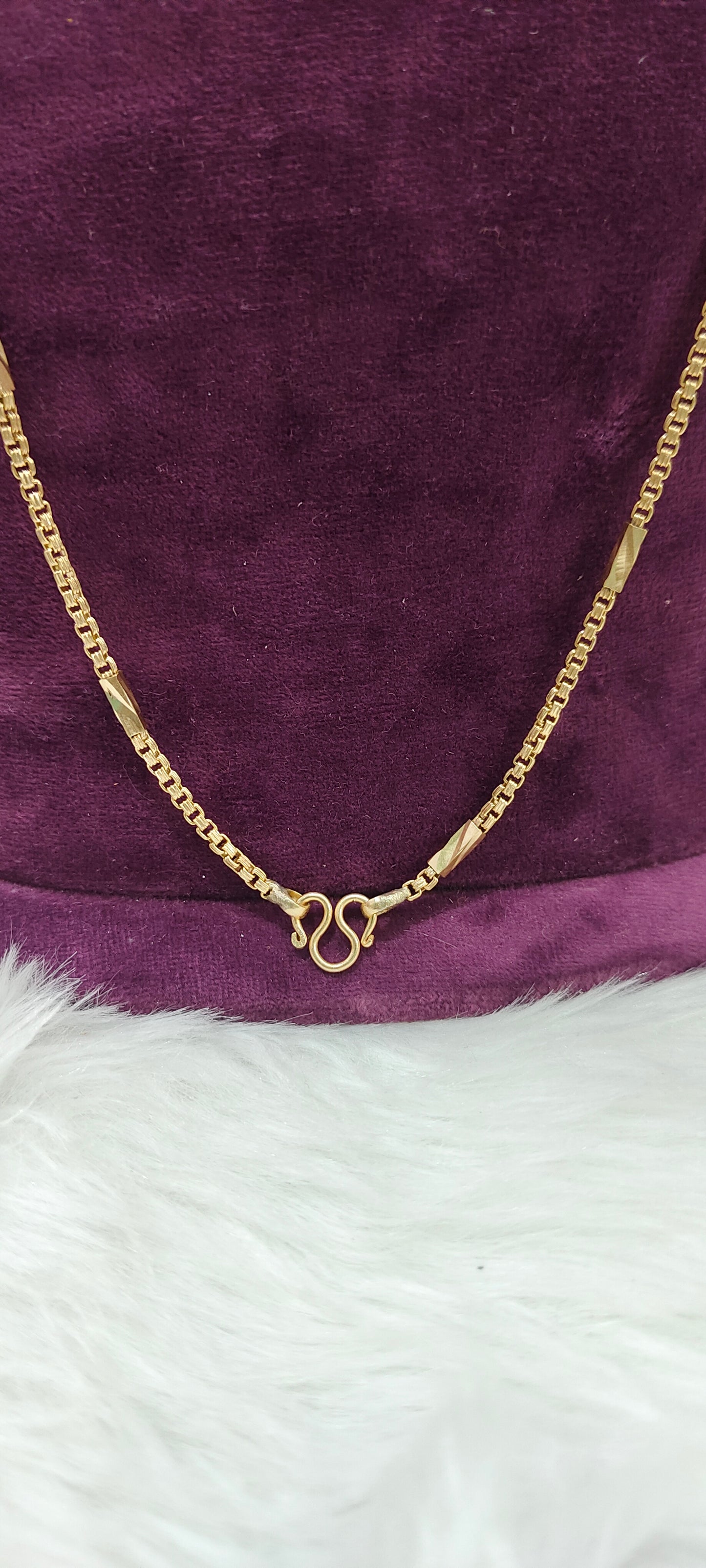Pure panchaloham unpolished 30" length bharati model chain
