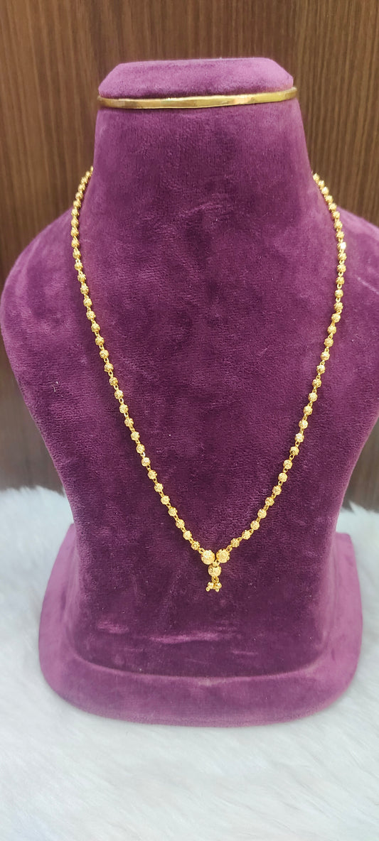 100% gold look dd balls chain with 18" length