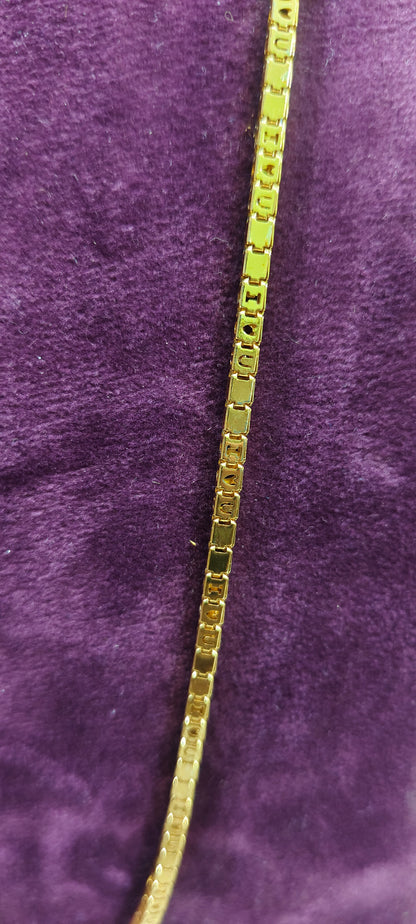 Premium micro gold plated 26" length light weight thali chain(I❤️u name on chain)