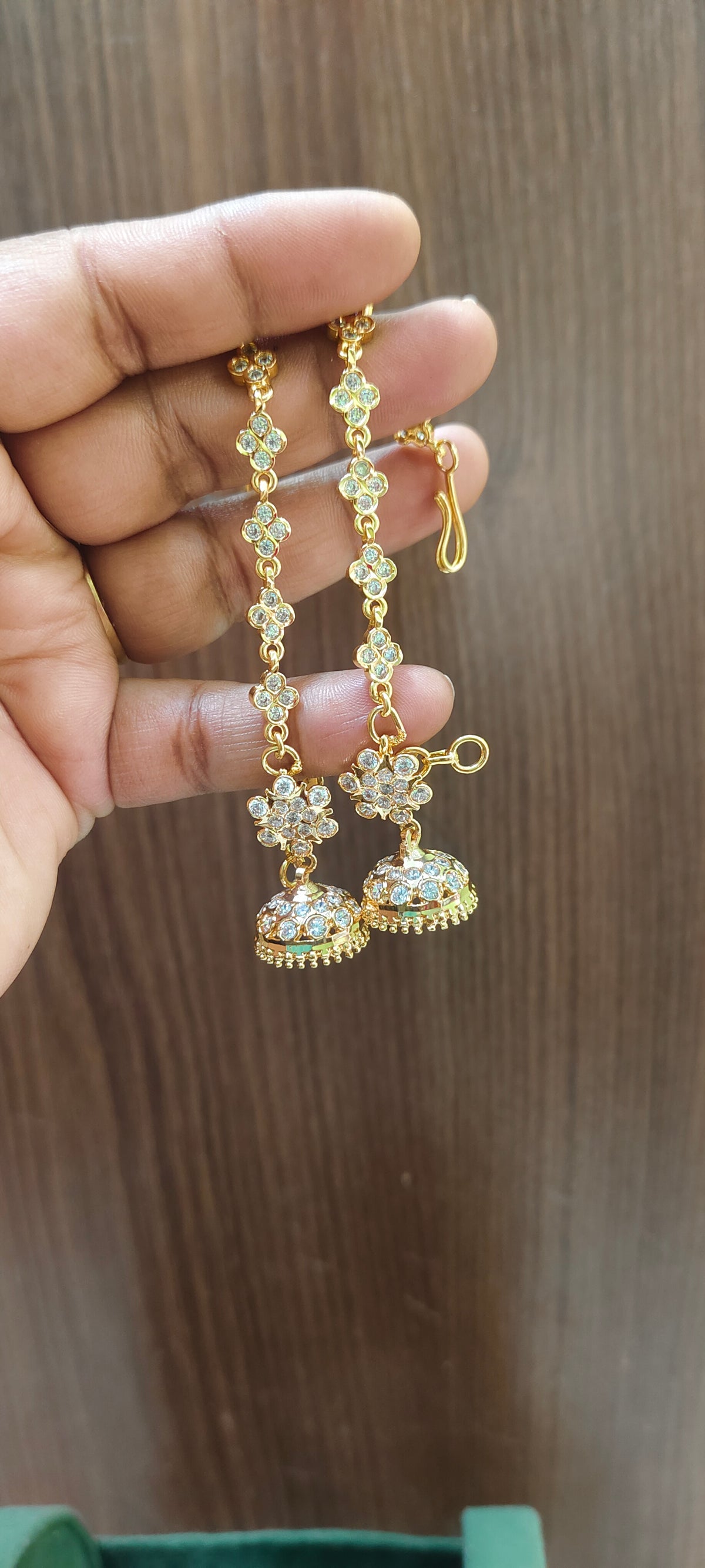 Pure panchaloham jumkas and masti cum earchains combo