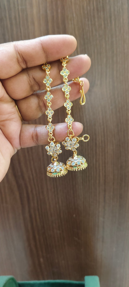 Pure panchaloham jumkas and masti cum earchains combo