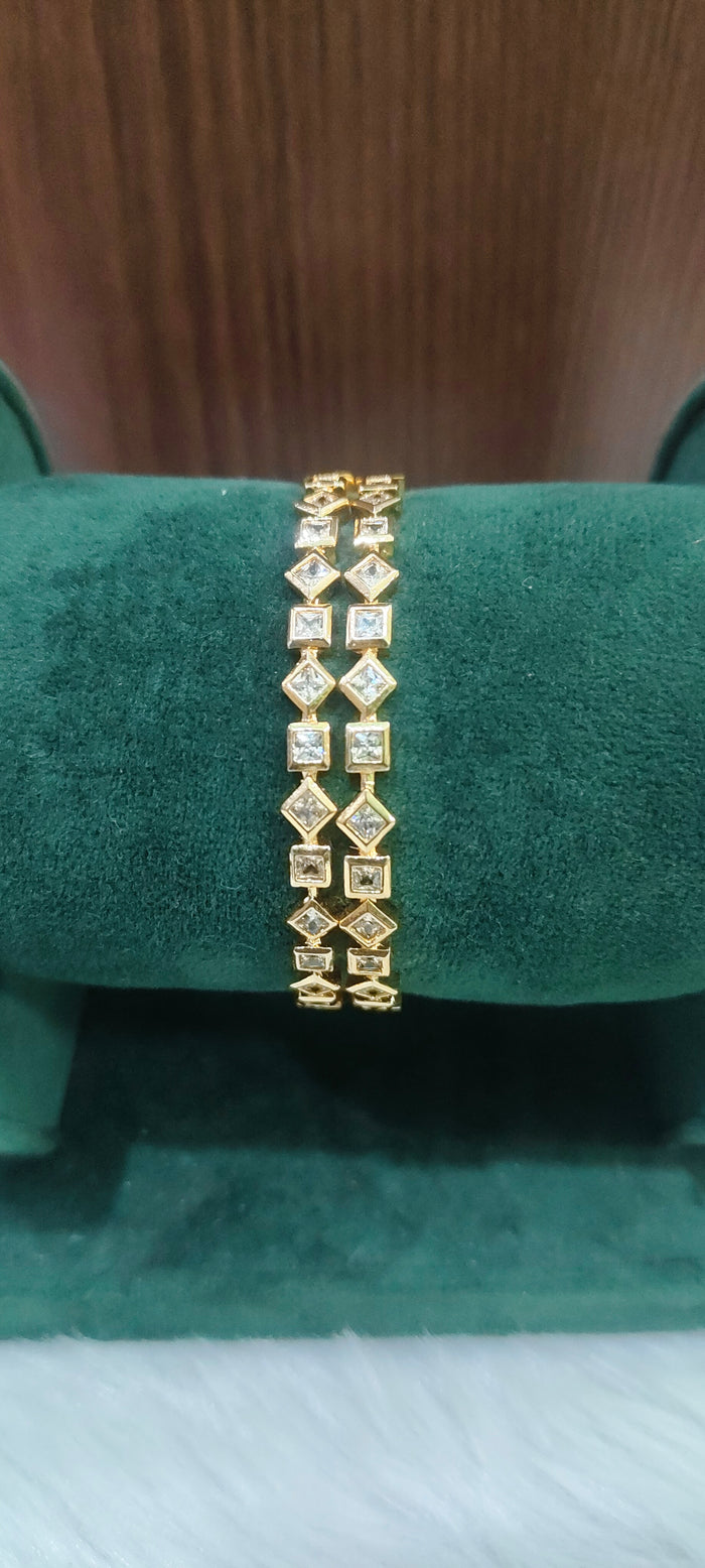 Pure panchaloham trendy diamond cut 2 bangles