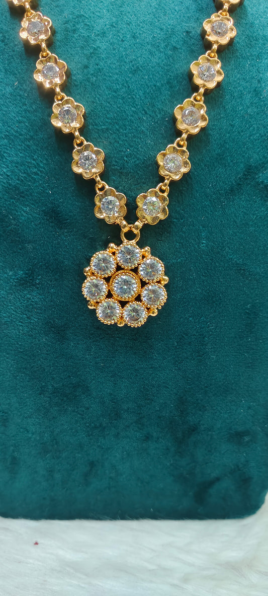 Pure panchaloham daimond look necklace