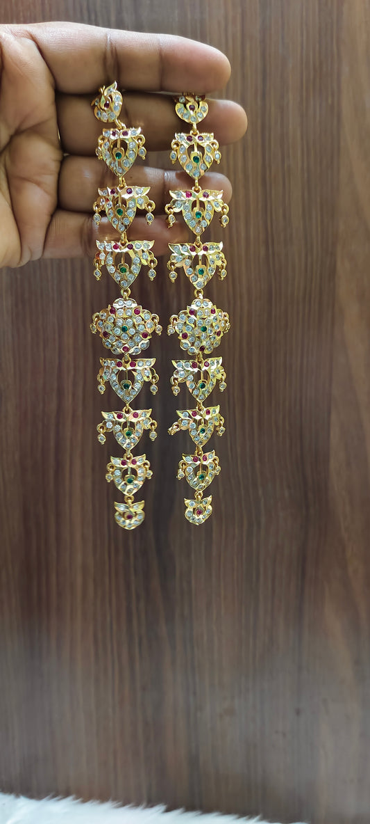 Pure panchaloham earrings with attached maatis