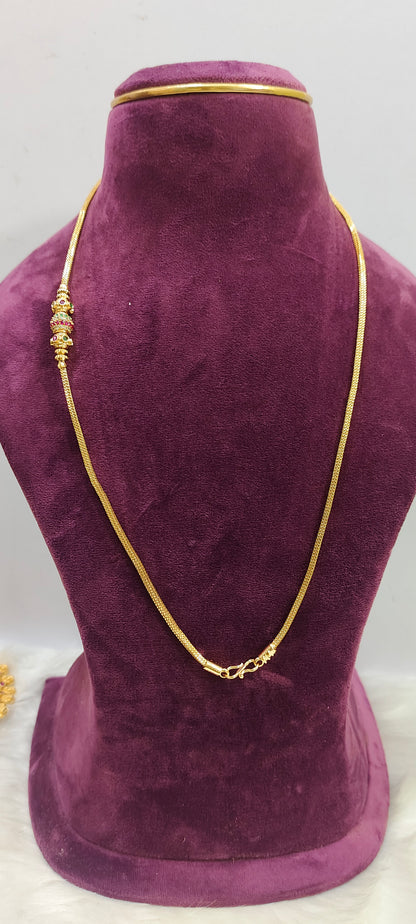Premium micro gold plated 24" length Thali chain