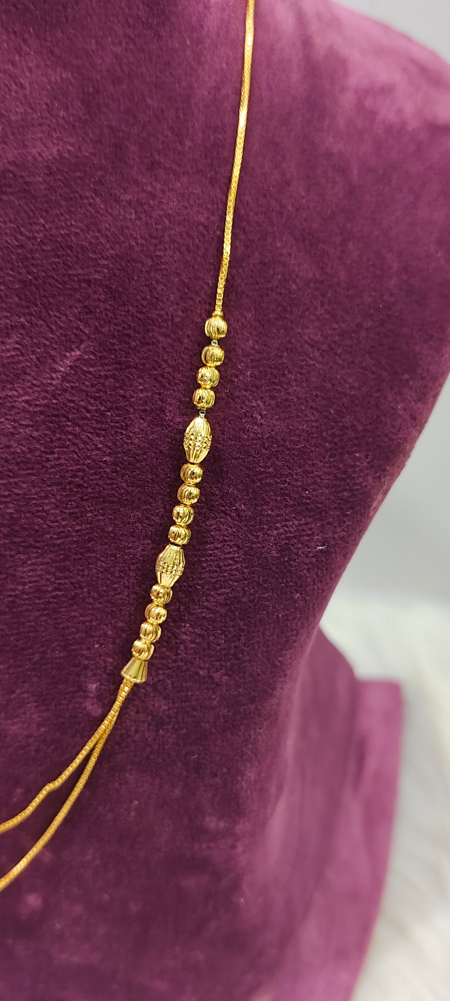 100% gold look double step chain18" length