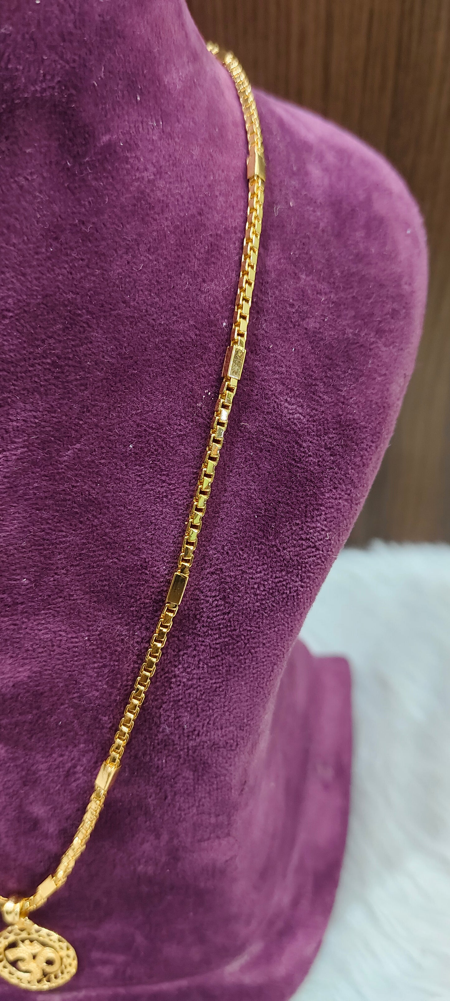 Premium micro gold plated 20" length new trend chain with om pendant