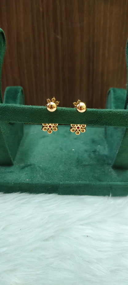 Pure panchaloham daimond look earrings