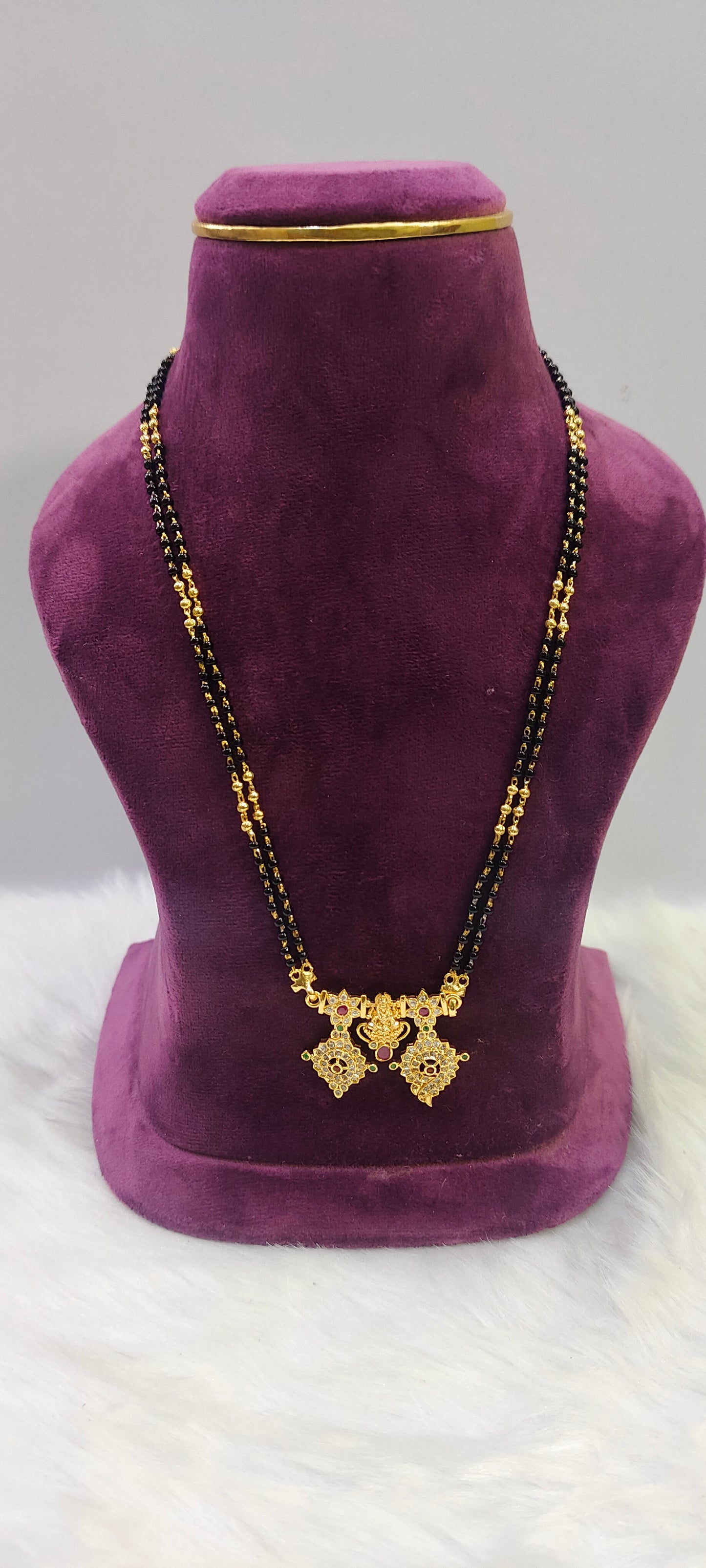 Daily wear 18" length short black beads