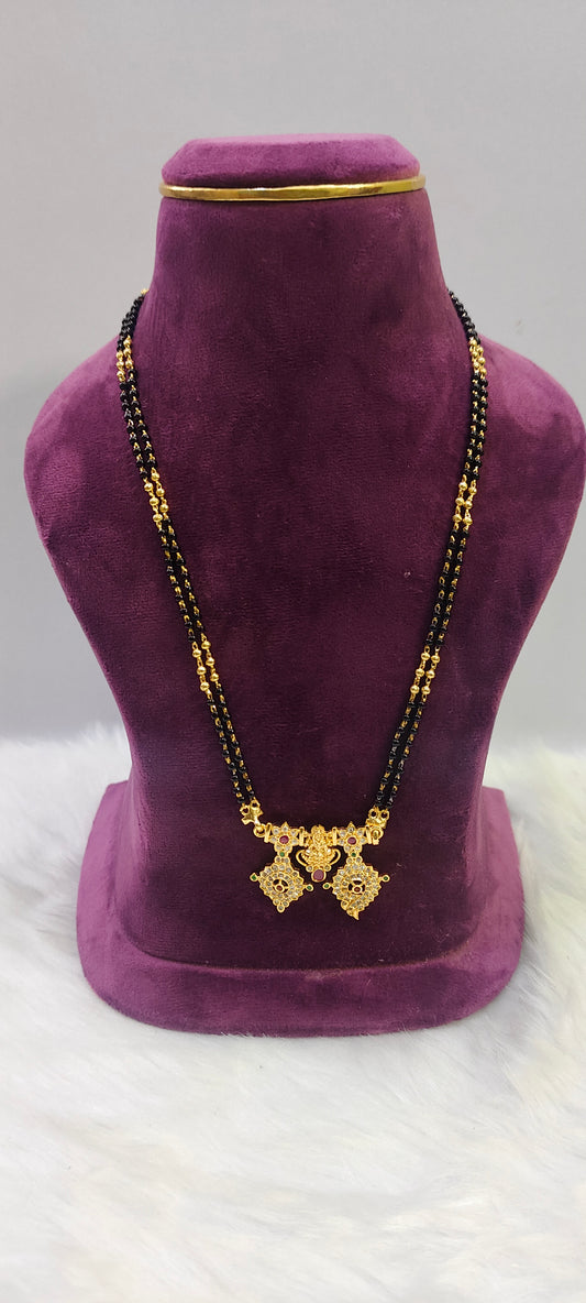 Daily wear 18" length short black beads
