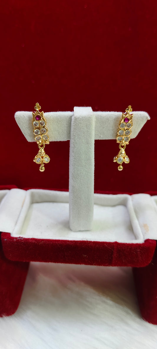 Diamond Studded Drop Earrings