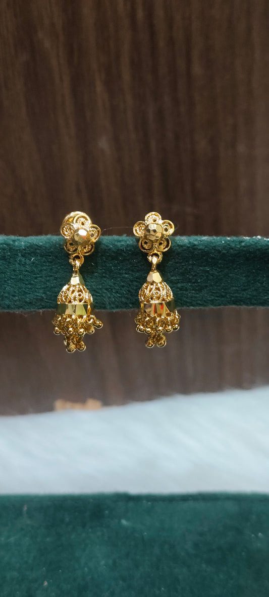 Premium micro gold plated gold look jumkas