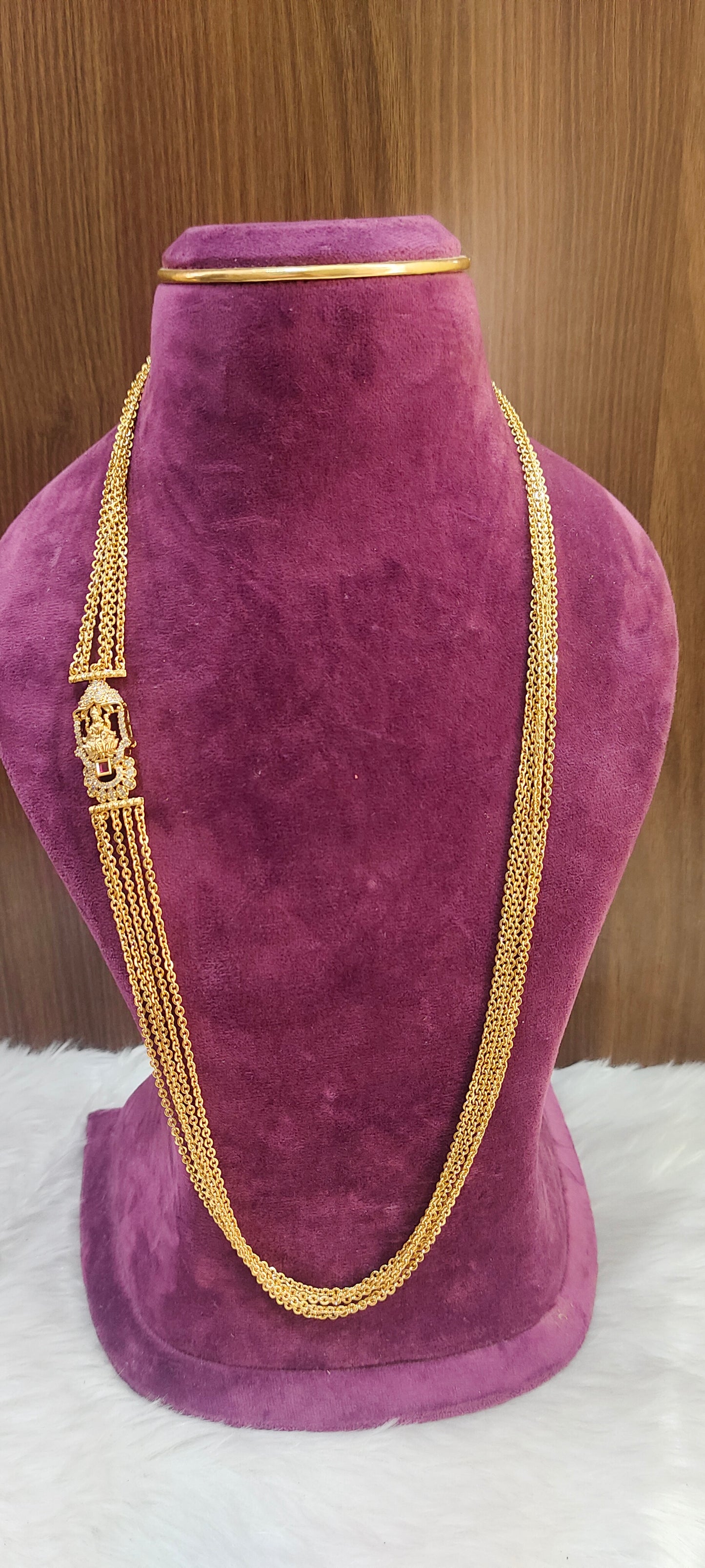 Premium nakshi 28" length 5 line chandraharam