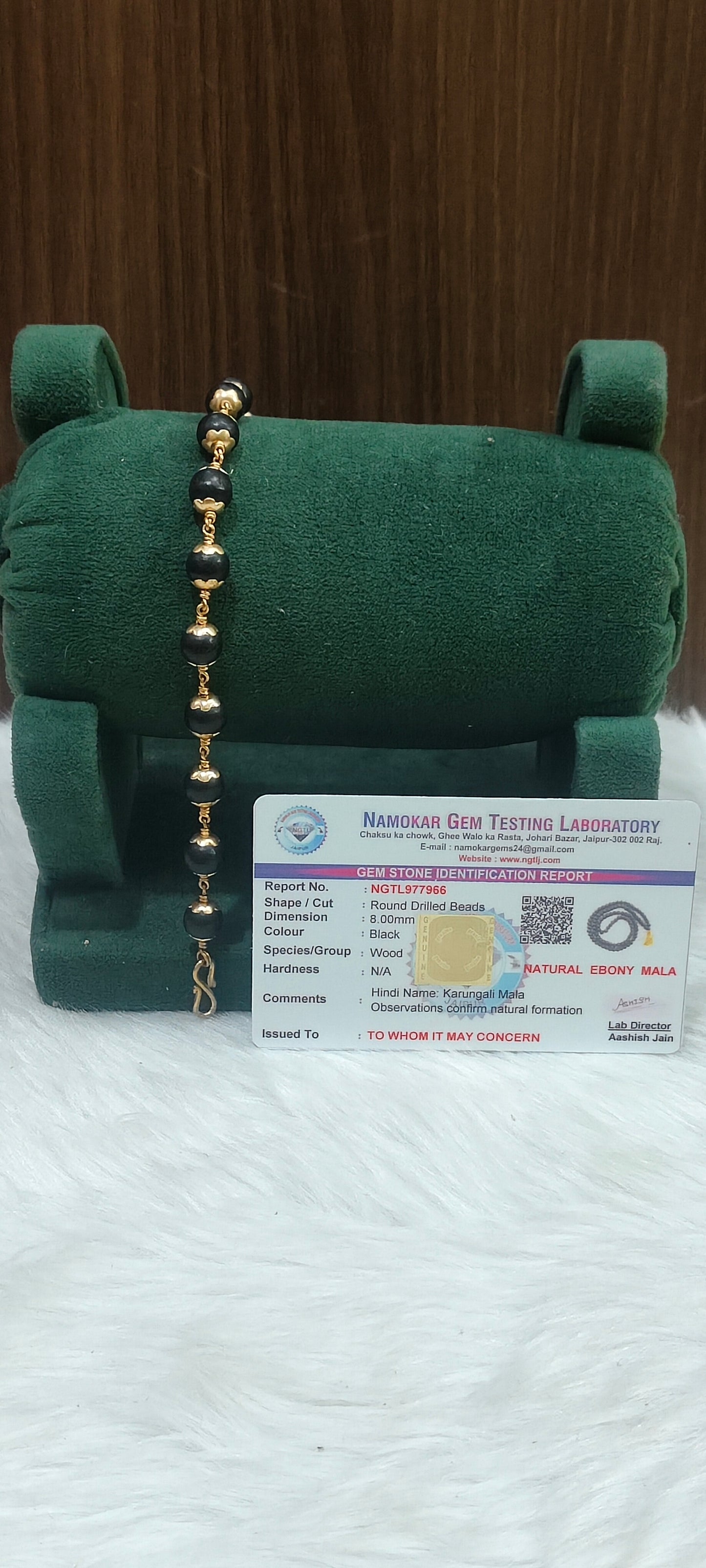 Original karungali bracelet 8" length with 8mm size