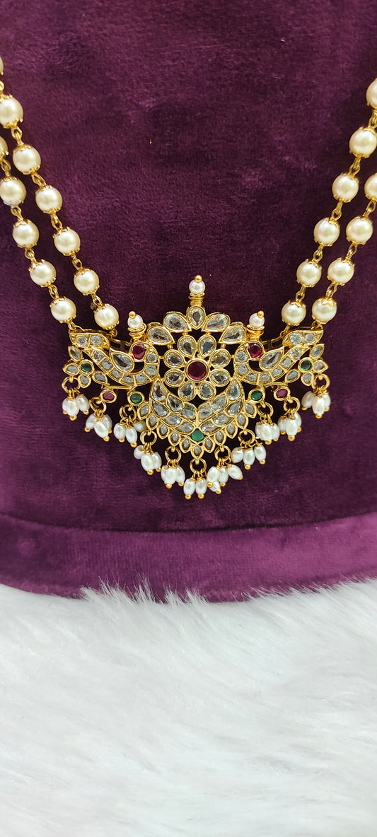 Premium rani haram with cute necklace combo