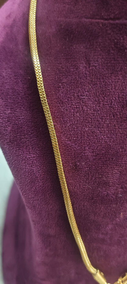 Pure panchaloham unpolished 18 " length square chain