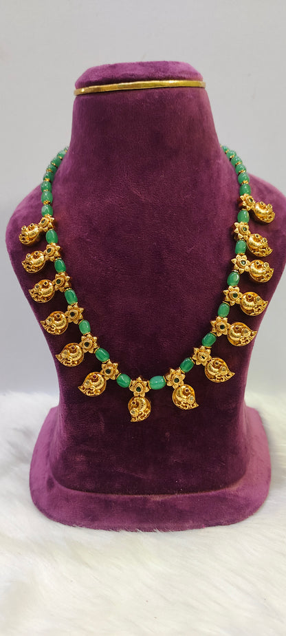 Premium nakshi mango beads  necklace