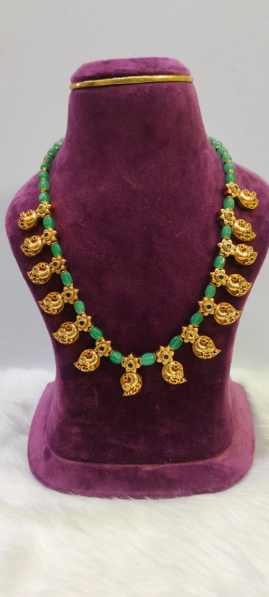 Premium nakshi mango beads  necklace