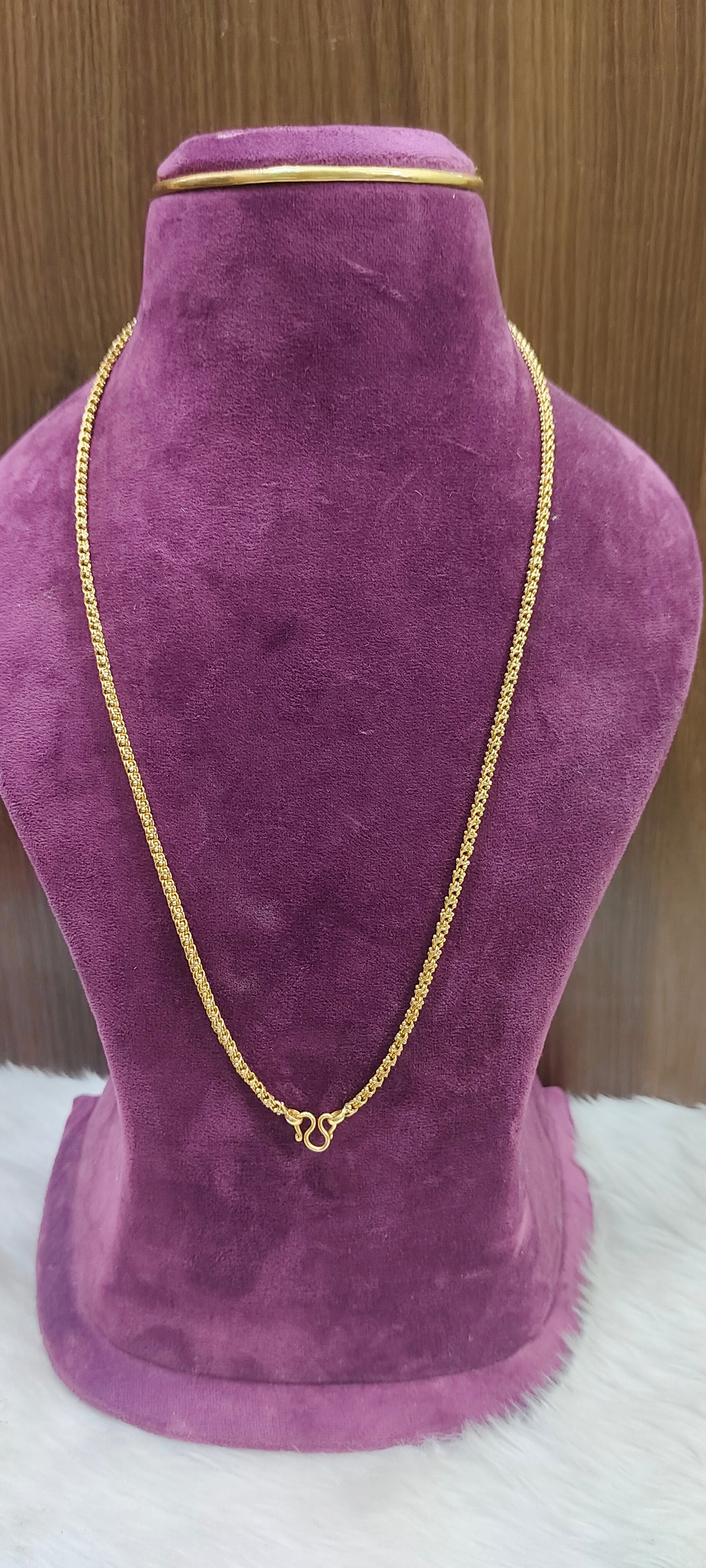 Pure panchaloham unpolished ballbasha thali chain
