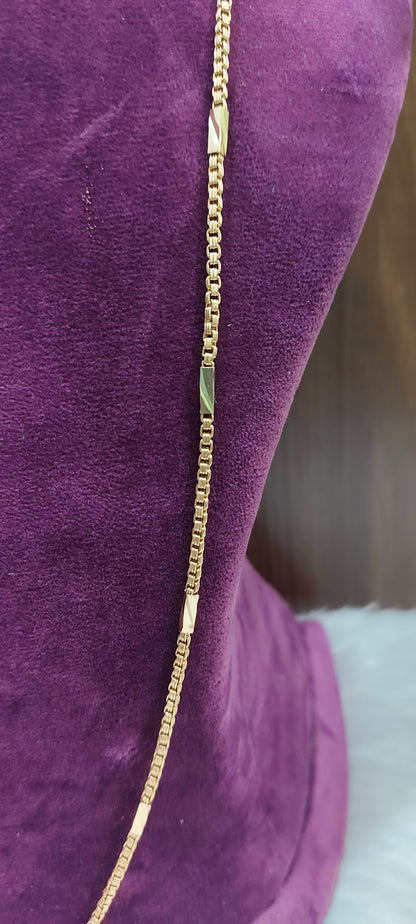 Pure panchaloham unpolished 30" length bharati model chain