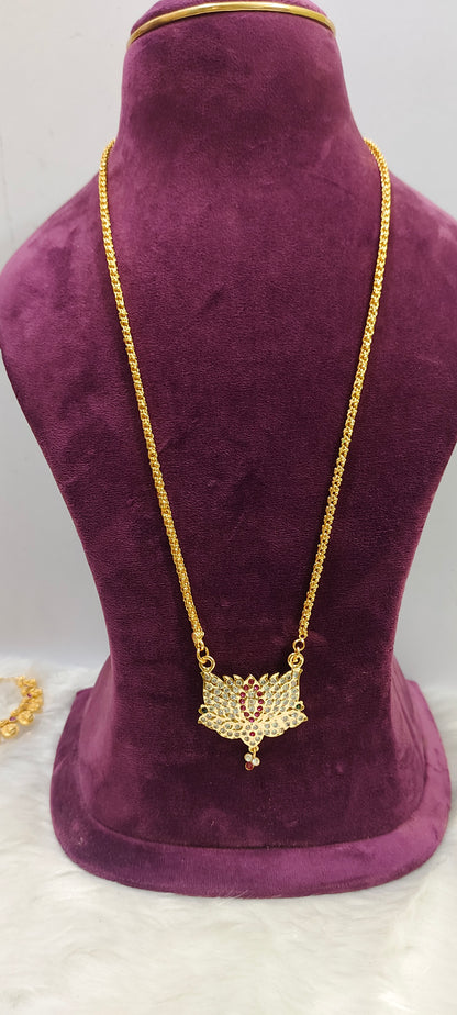 Pure panchaloham pendant with 24" micro gold plated chain