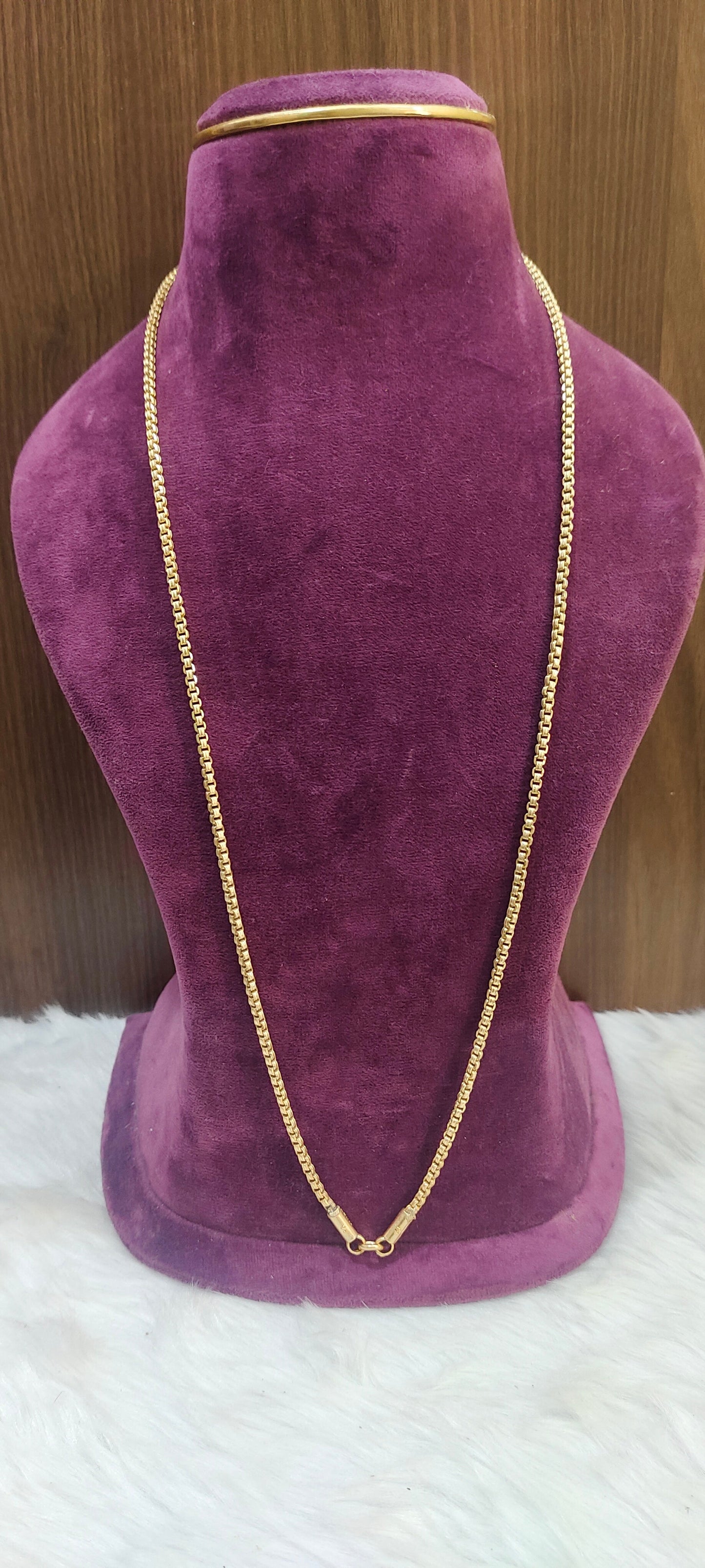 Pure panchaloham unpolished 30" length bharathi model thali chain