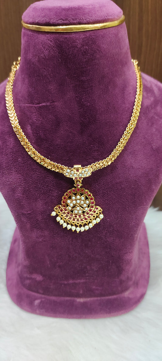 Pure panchaloham vintage look necklace and earrings