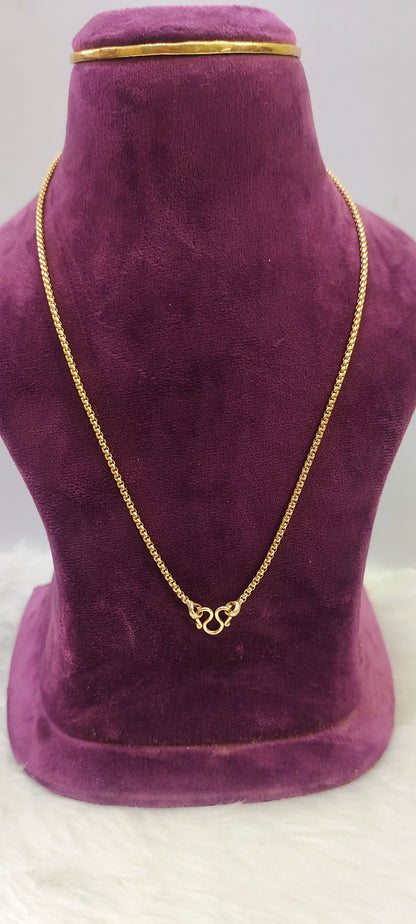 Pure panchaloham unpolished 18" ladies short chain