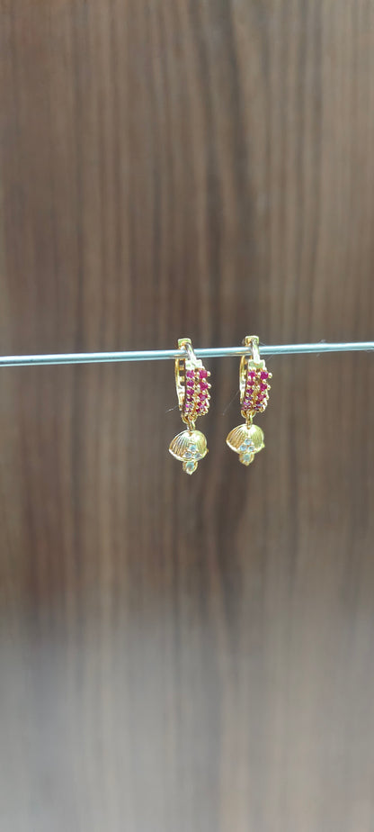 Premium micro gold plated daily wear cute kids earrings