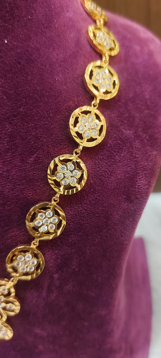 Pure panchaloham diamond look necklace