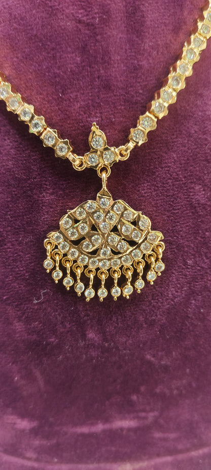 Pure panchaloham dimond look necklace