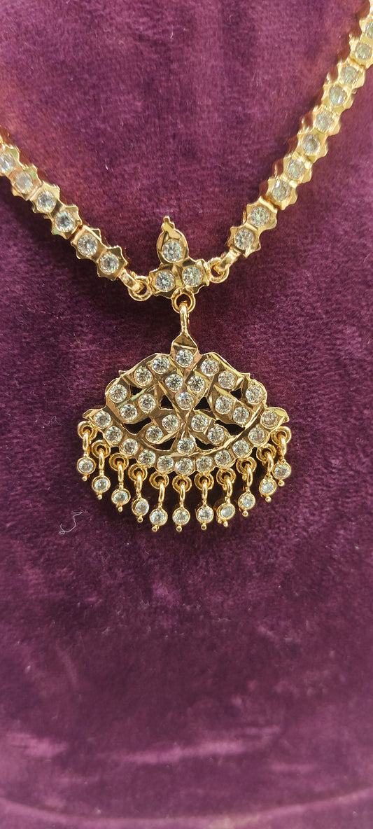 Pure panchaloham dimond look necklace